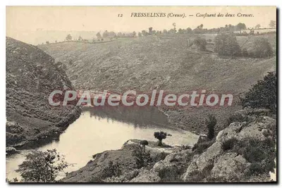Fresselines (Creuse) — Conflito das duas Creuses — Bilhete postal antigo de Coleção