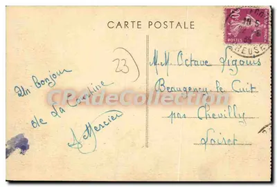 La Courtine (Creuse) — A Estação e a Avenida do Campo — Fot. Conaire — Verso