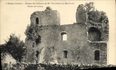 Crocq (Creuse) — Ruínas do Castelo da Senhora Dauphine de Montlair — Senhora de Crocq