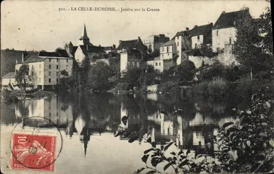 La Celle-Dunoise — Jardim sobre a Creuse — editor anônimo, n° 911