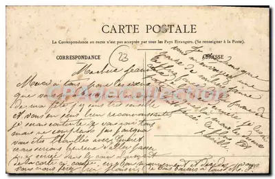 Wąwoz Glénic i most kolejowy, blisko Guéret — Wydawca: L. Nata, wydawca, Guéret — N° 250 — Rewers