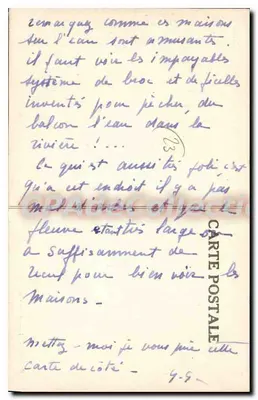 Argenton — Riva esquerda, Ponte Velha e Galerias Velhas — Edit. Langlois — Verso