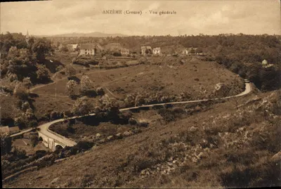 Anzême (Creuse) — Vista geral — Carta postal