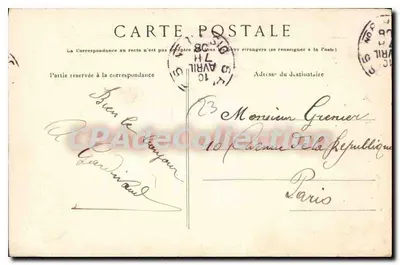 W kraju Creusois — kobieta w tradycyjnej szacie — A. de Nussac, wyd. Gueret — Rewers