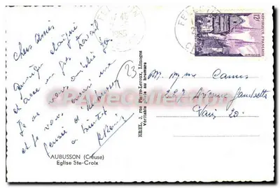 Érêl — Widok wsi i kościoła — Érêl — Rewers