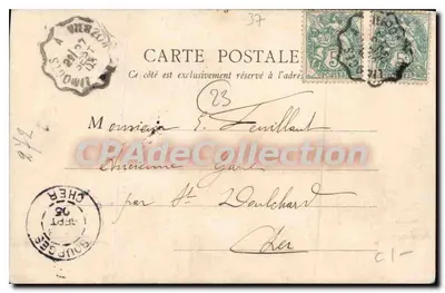 Arredores de Argenton — Castelo de Biscarbay — B.F. Paris — Verso