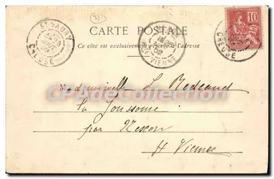 Vista de Anzême, perto de Guéret (Creuse) — A. de Nassac, editor — n°26 — Verso