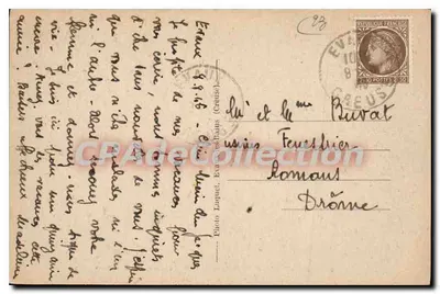 EVAUX-les-BAINS (Creuse) — Hotel da Fontaine e sua Anexação — Verso