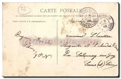 Auzances — Vista Geral — La Creuse Illustrée — Edição Hervieu, Auzances — Verso