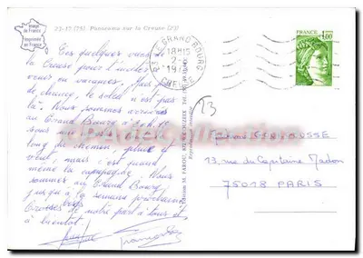 La Creuse — Jej rzeki z rybami, jeziora, folklor, krajobraz wiejski — Wydawnictwo M. Farou, St-Couzeix — Rewers