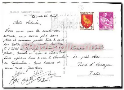 A Cigogne — Aubusson (Creuse) — Edição A Cigogne — Verso