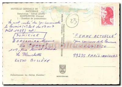 Quarto de hospital — Sanatório Alfred Leune — Edições Médernes & Théophile — Verso