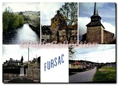 Fursac — vista da rio, igreja, monumento e aldeia — Éditions Modernes, n°6