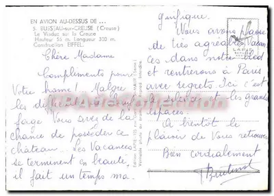 Bussaou-sur-Creuse — Most nad Creuse — Wydawnictwo LAPIE - 125 rue St-MAUR (Sceine) — Rewers