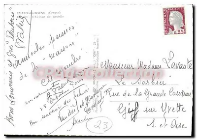 Evaux-les-Bains — Castelo de Badele — CINM — Verso