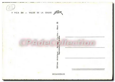 Vallei van de Creuse — Plaatsen: Glenic, Anzeme, Eguzon, Fresselines, Crozant, Celle-d'Ahun, Le Busseau, Meer van Vassivière, Moutier d'Ahun — Artistieke Uitgaven - Mercœur Corrèze — Achterkant