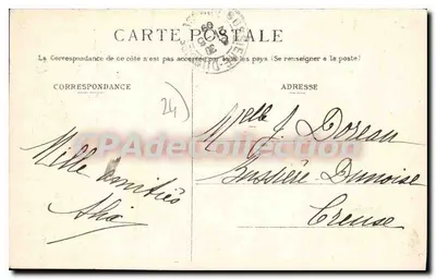 Périgueux — Velho Hotel de Sallegourde — Bilhete postal antigo n°49 — Verso