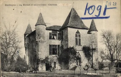 Bilhete postal antigo Dordogne Eymet E Seus Arredores Castelo