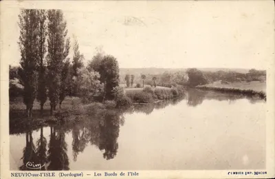 NEUVIC-sur-l'ISLE (Dordogne) — Os bordos do rio Isle — Cimbier Imp. Macon