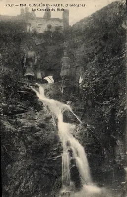 Bussières-Badil (Dordogne) — A Cascata do Biais — J.S.D. n°1241