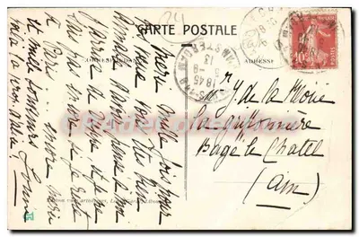 Castello di FOURNIL e il suo meraviglioso stagno — tra Montpon e Mussidan — Cartolina d'epoca de Collection n°457 — Verso