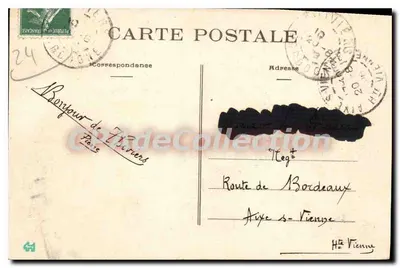 Zamek Lambertie (Dordogne) — widok zamku z okrągłymi wieżami — wydawca nieznany, nr 2 — Rewers