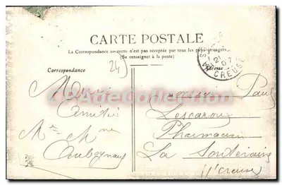Estátua de Fénélon — Périgueux — Editor L. Fénélon, número de série não visível — Verso