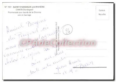 Saint-Pardoux-la-Rivièr - Caminhada às margens da Dronne em direção à barragem — Edições RENE, n° 707 — Verso