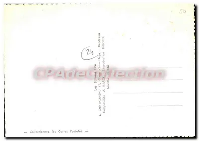 A Valle da Dordogne — Carte postale illustrée — Editor Élécé, n°24 — Verso