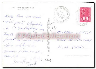 Zamek Milandes — Périgord — wydawca IRIS, nr 15 — Rewers