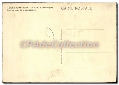Casa con palma — Asiles-John Bost, La Force (Dordogne) — Edizione G.-L. Arlaud — Verso