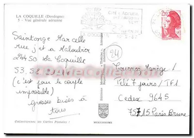 La Coquille (Dordogne) — Vista geral aérea — Éditions Diplôme — Verso