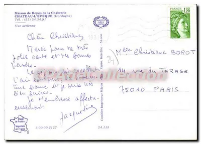 Zamek Éveque — Widok z powietrza — C. Cing — Rewers