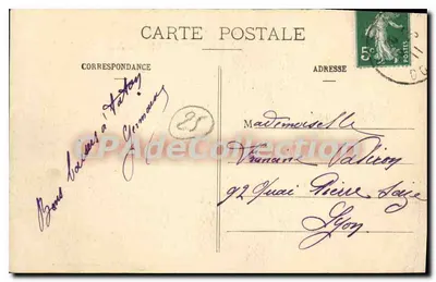 Besançon Histórica (M.D.) — Hotel das Correios — Inaugurado em Agosto de 1910 por M. Falliès, Presidente da República (M. Forien, arquiteto) — Verso