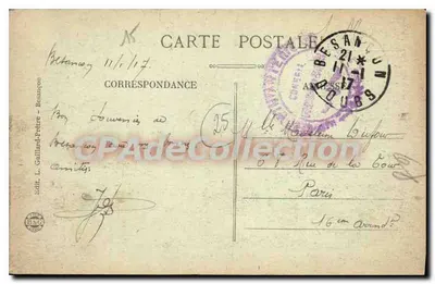 Besançon — Tecidos de Chardonnet — Excursão na Franche-Comté — Verso