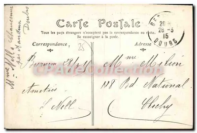 O Rocher de la Tournelle, na Estrada que Conduz à Estação de Lods — Mauthier — Excursões na Franche-Comté — n°270 — Verso