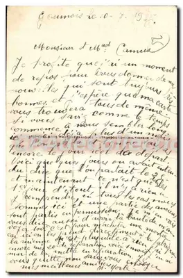 Goumois - O Ponte Fronteira e a margem Suíça — Bilhete postal antigo n°6, editor Goumois — Verso