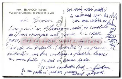 Besançon (Doubs) — Vista sobre la Ciudadela, el Doubs y la ciudad — Yvon — Reverso