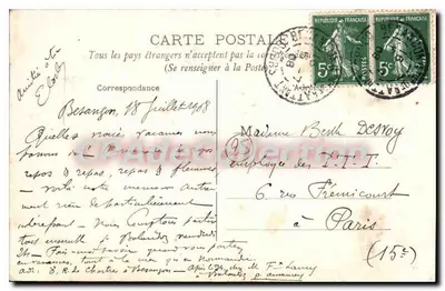 Besançon — Wyspa Maîpas — Stara pocztówka — Rewers
