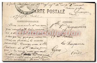 Besançon — Plein en Beeld Jouffroy — Ed. L. Gaillard-Prêtre, n°322 — Achterkant