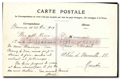 Besançon — Depósito de Agua d'Arcier y Calle del Cingle — P. LELER, EDITOR, BESANÇON — Reverso