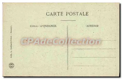 As Gorges do Doubs em Maison-Monsieur — O Pavilhão dos Sons e o Desfilade da Rasse — Editor L. Gallard-Prêtre, Besançon, n° 1182 — Verso