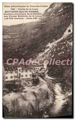Mouthier-Haute-Pierre — Central Elétrica da Sociedade das Forças Motrizes da Loue — Sítios Pitorescos da Franche-Comté, n°746