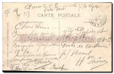 Besançon — Vista Geral da Cidadela, tomada da Capela dos Buis — C.L., B. — n° 199 — Verso