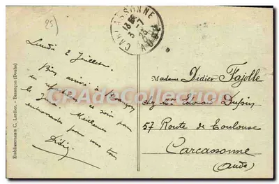 Besançon — Vista Geral — Éd. C. Lardier, n°269 — Verso