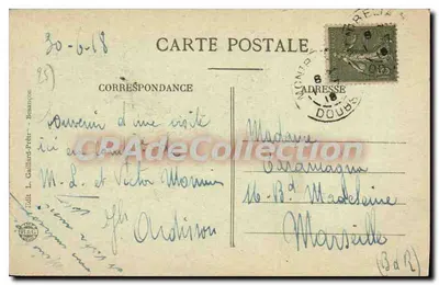 Montbéliard - O Castelo — Excursion en Franche-Comté — editor L. Gaillard-Prétr, n° 1212 — Verso