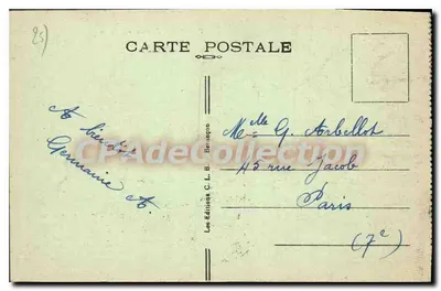 Fronteira Franco-Suíça — Vista dos Bassins do Doubs — Edição C. L. B. Benignon n° 345 — Verso