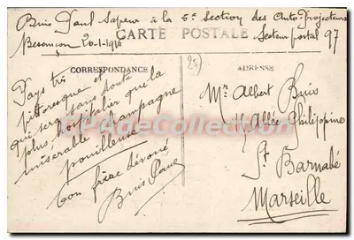 Dal van de Doubs bij Laissey — Excursie naar Franche-Comté — n°245 — Achterkant