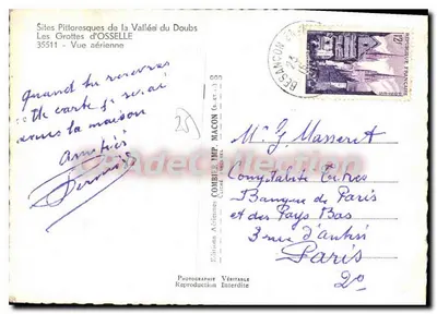 Jaskinie — Widok z lotu ptaka — Wydawnictwo Aériennes Combier — Rewers