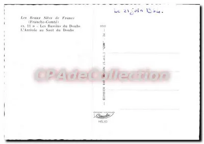 Les Bassins du Doubs — Przybycie do Saut du Doubs — CIM (S.-et-L.) — Rewers